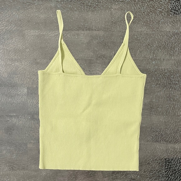 Zara Like Green Ribbed Top - Picture 6 of 9